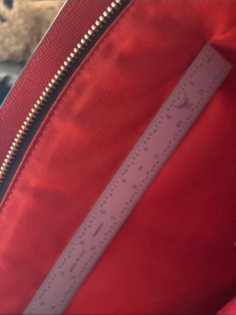 Coach Black Leather Tote with Red Interior and Gold Hardware - Picture 6 of 6